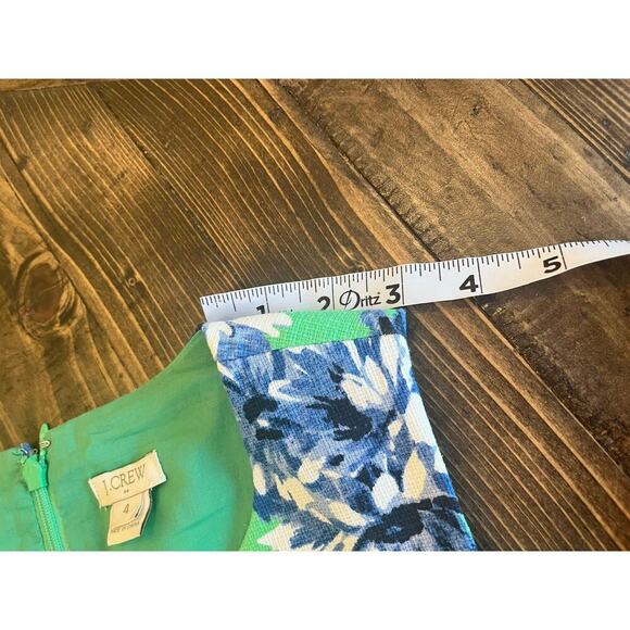 J.CREW WOMEN 4 FLORAL COTTON DRESS SLEEVELESS SUMMER PREPPY WEDDING SPRING TRIP - Picture 7 of 12